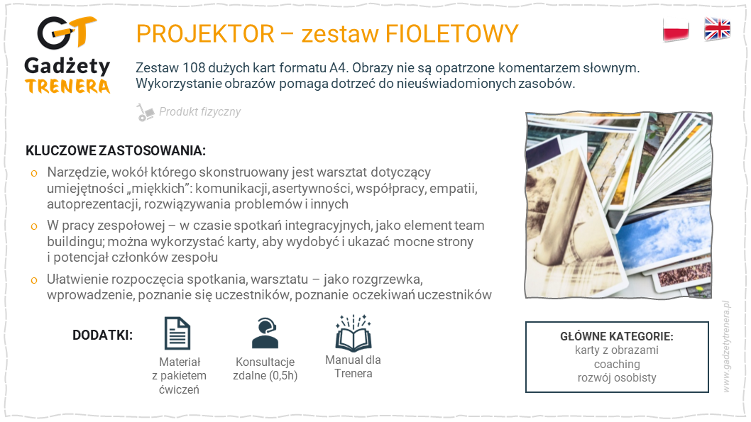 Projektor - zestaw Fioletowy