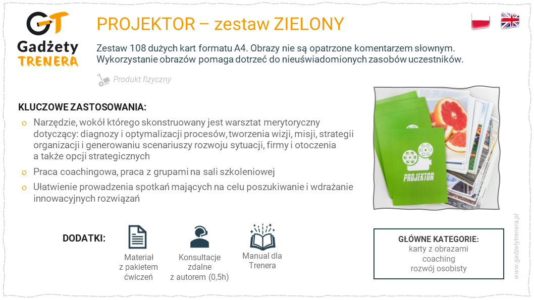 Projektor - zestaw Zielony