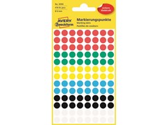 Naklejki kropki mix kolorów (416 szt., 8mm)