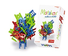 Gra Mistakos - konstrukcja z krzeseł